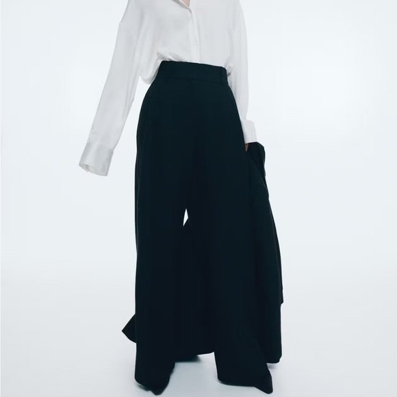 H&M Edition Pants - H&M Edition Black Wide-Leg High-Waist Trousers Pants Sz 14
